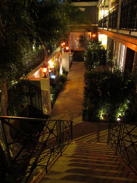 At night